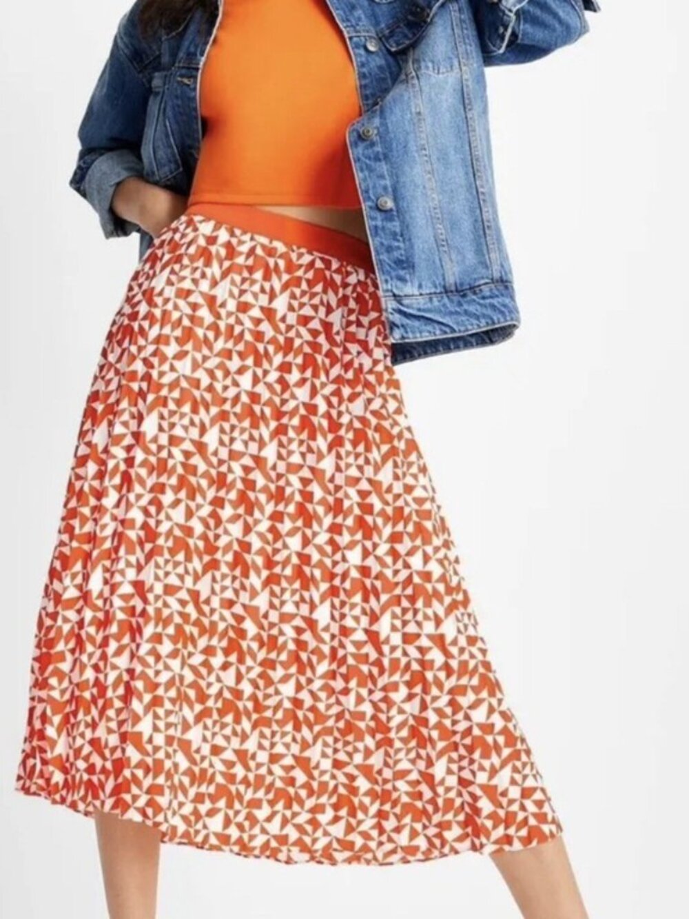 Future Collective Kahlana Barfield Brown Womens Pleated Skirt